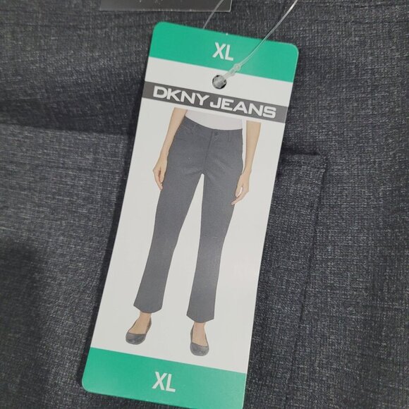 NEW DKNY Jeans Womens XL Gray Stretch Slim Fit Pants Polyester Rayon Blend - Picture 1 of 10
